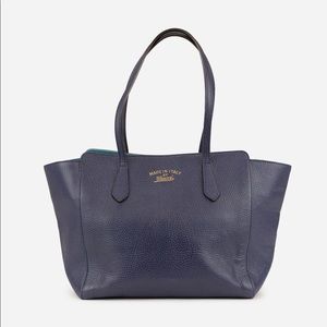 Gucci Navy Leather Swing Tote